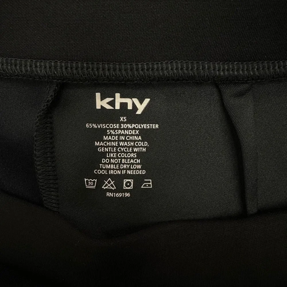 KHY Sueded Stretch Low Rise Pant in Black